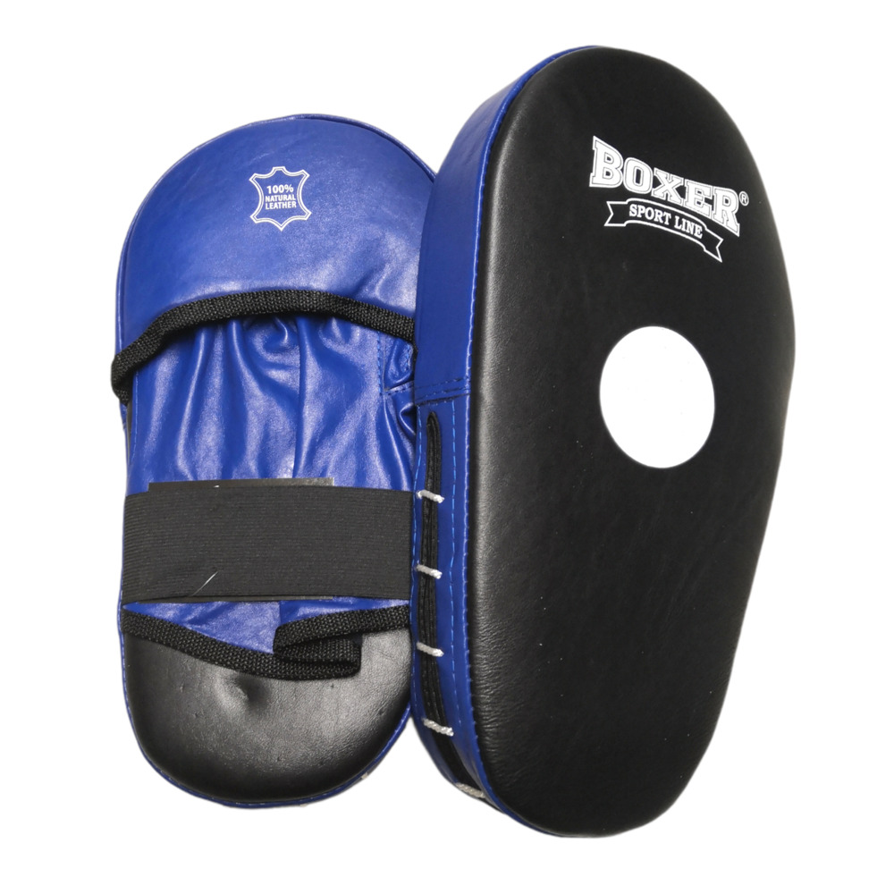 Лапи кікбоксерські BOXER шкіра сині
