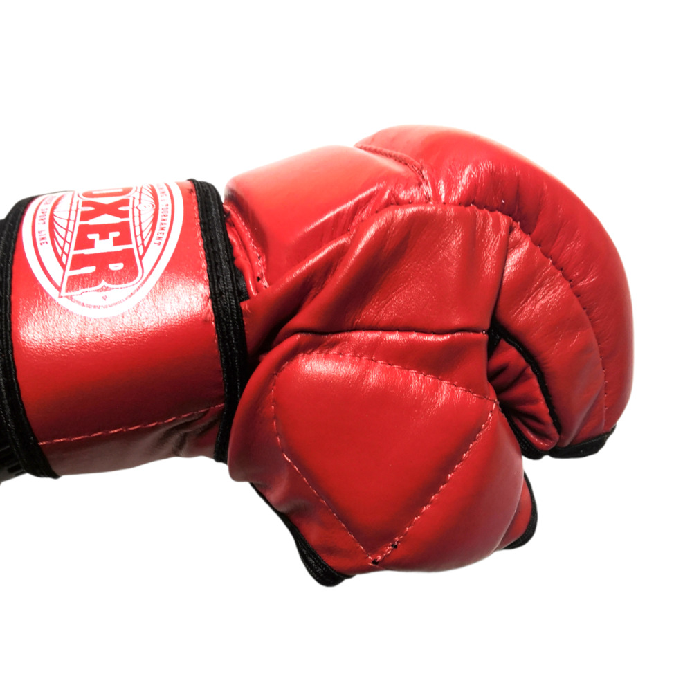 Рукавички для змішаних видів єдиноборств ММА BOXER шкіра червоні XL