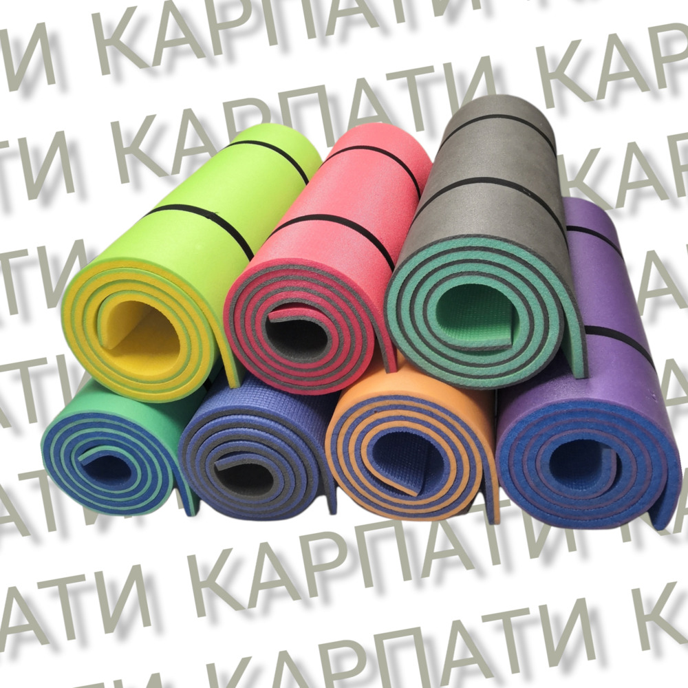 Килимок туристичний КАРПАТИ 1800х600х12 червоно-сірий