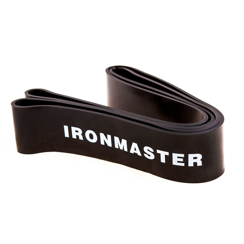 Резинка для підтягування IRONMASTER Еспандер-петля для фітнесу Латекс Чорна