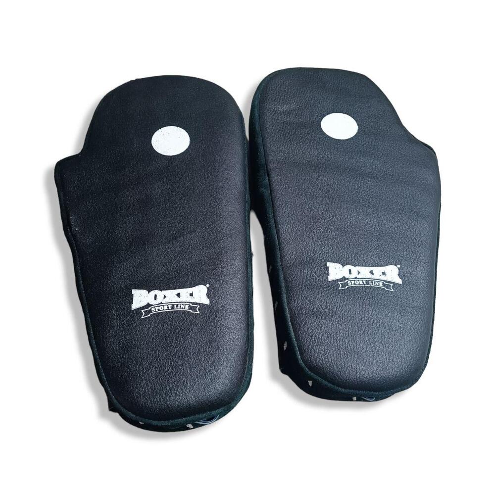 Лапи кікбоксерські BOXER шкіра чорні