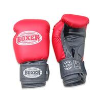 Боксерские перчатки BOXER 6 оz кожвинил красные