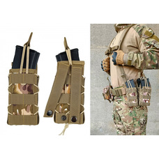 Підсумок під магазин АК одинарний відкритий Multicam Arid (MOLLE, жилет, РПС)