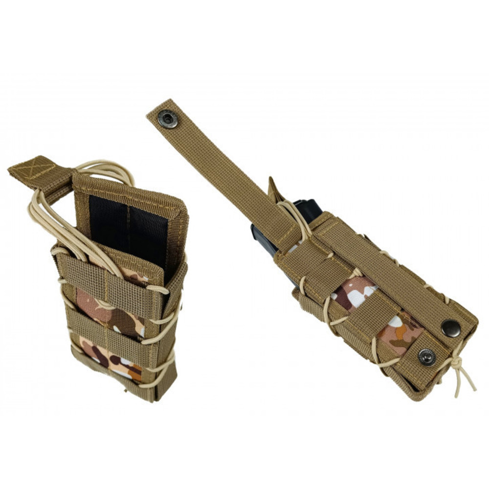 Підсумок під магазин АК одинарний відкритий Multicam Arid (MOLLE, жилет, РПС)