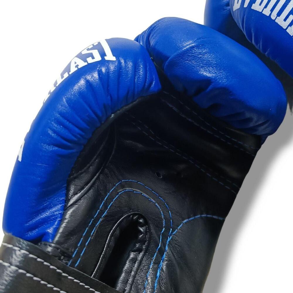 Боксерские перчатки EVERLAST 6 oz кожа сине-черные
