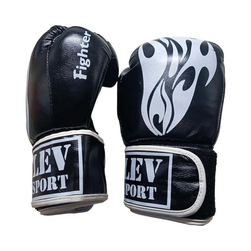 Боксерські рукавички LEV SPORT КЛАСС 12 oz стрейч чорні