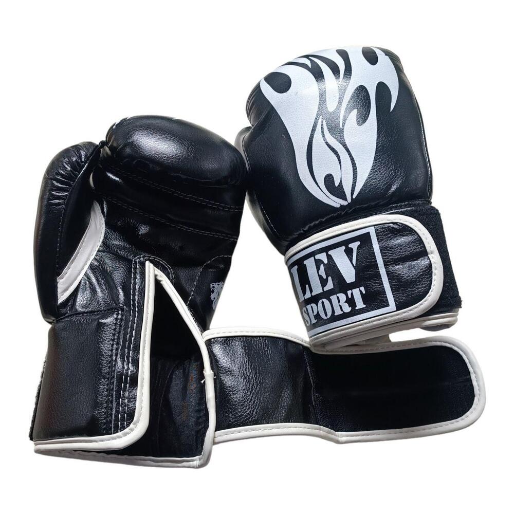 Боксерські рукавички LEV SPORT КЛАСС 12 oz стрейч чорні