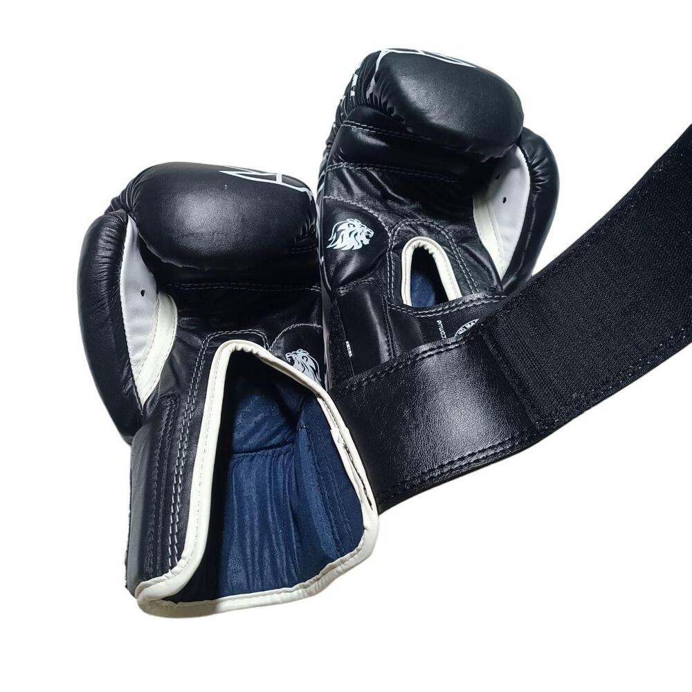 Боксерські рукавички LEV SPORT ТОП 12 oz шкіра чорні