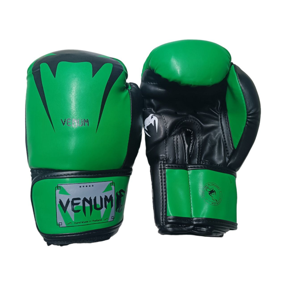 Боксерські рукавички VENUM 12 oz стрейч зелені