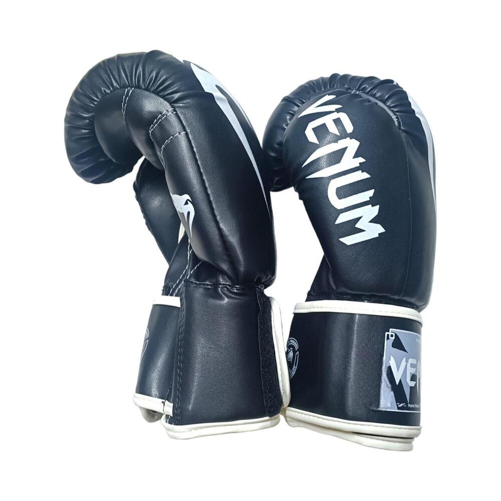 Боксерські рукавички VENUM 8 oz стрейч чорні