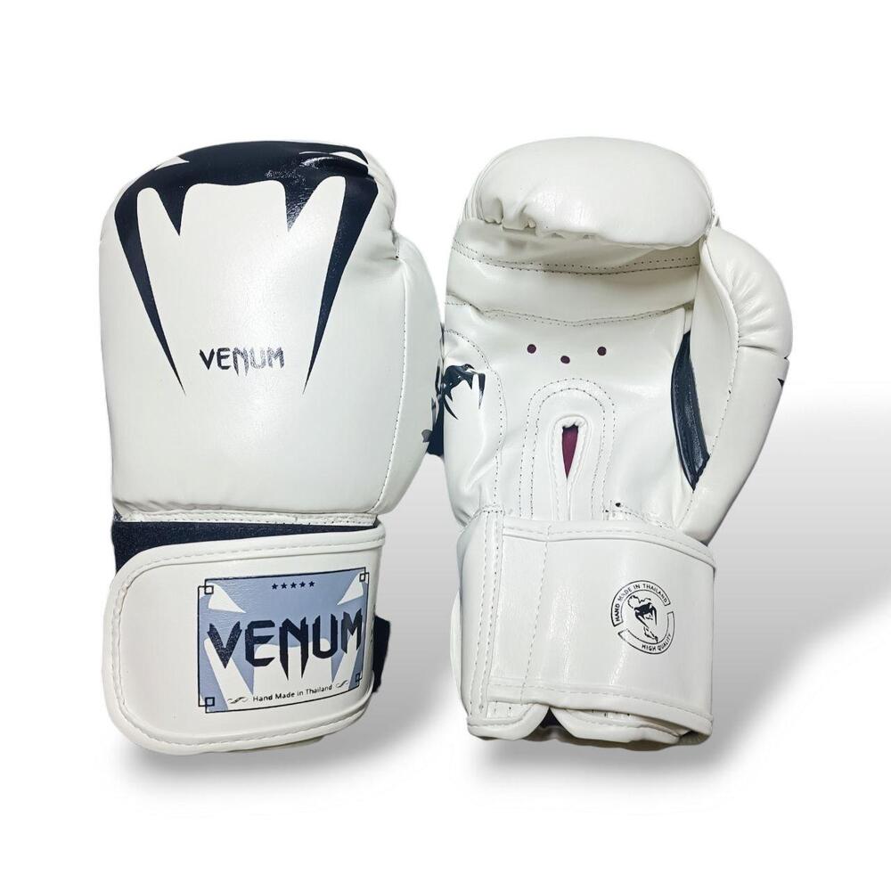 Боксерські рукавички VENUM 12 oz стрейч білі