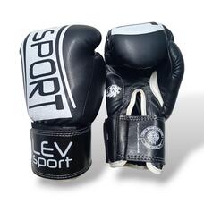 Боксерські рукавички LEV SPORT Еліт 12 oz стрейч чорні