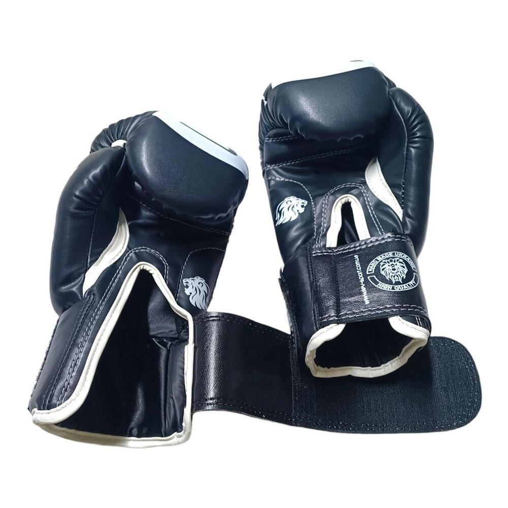Боксерські рукавички LEV SPORT Еліт 12 oz стрейч чорні