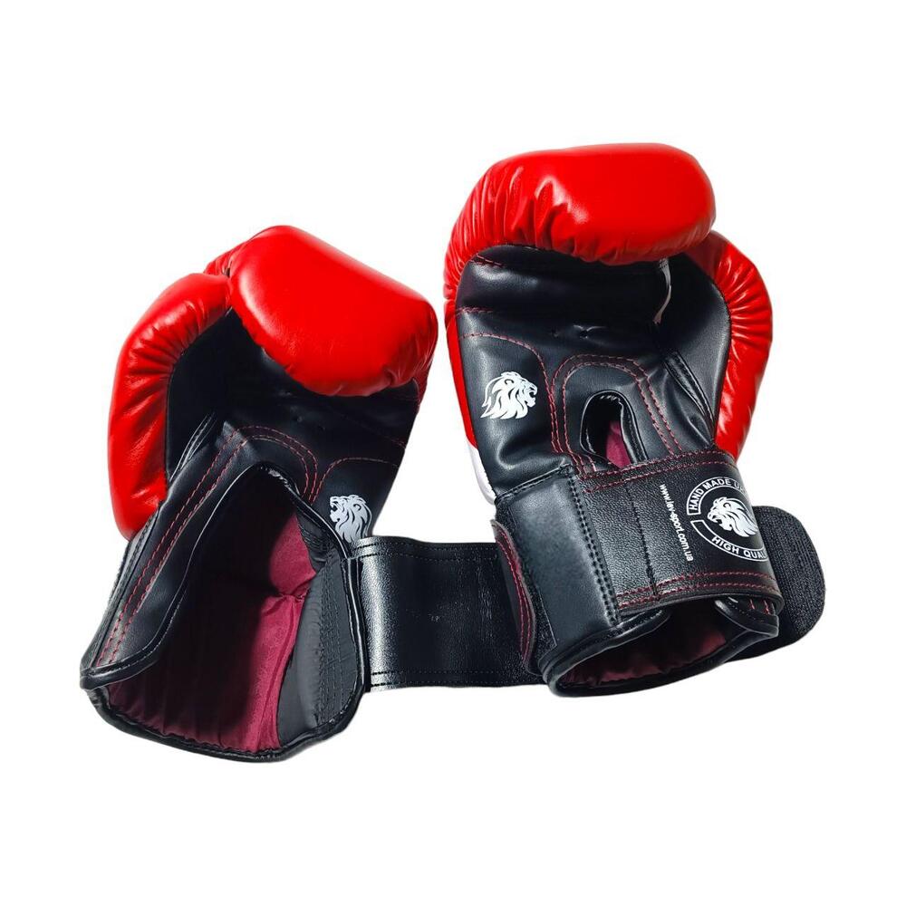 Боксерські рукавички LEV SPORT 8 oz комбіновані червоні