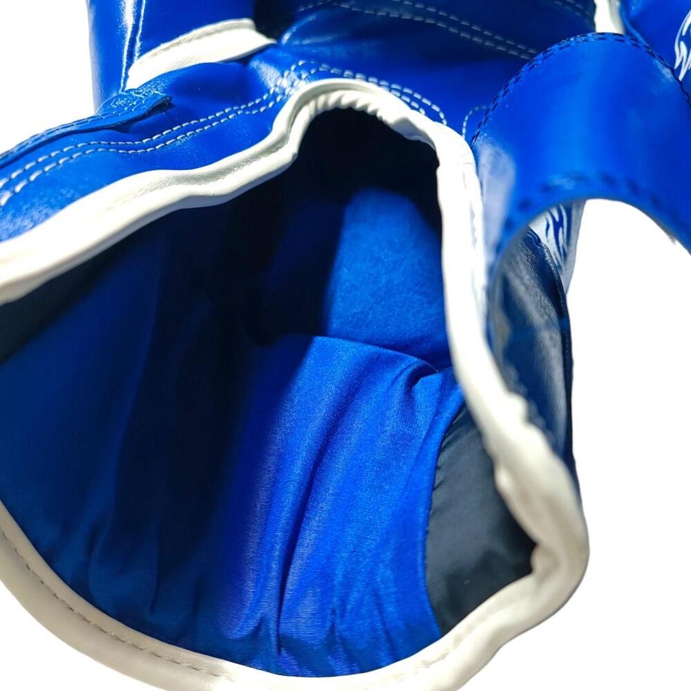 Боксерские перчатки LEV SPORT 12 oz кожзам, манжета 8 см синие