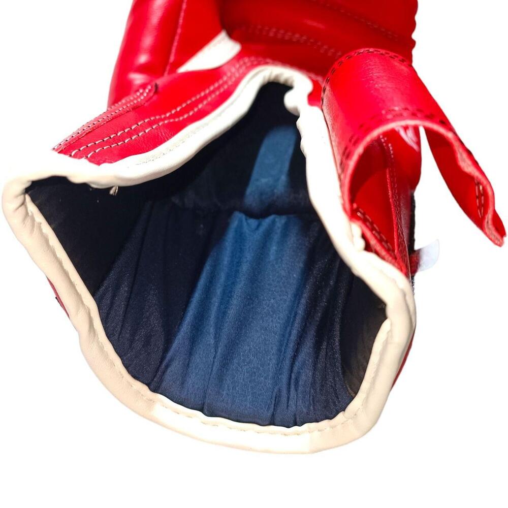 Боксерські рукавички LEV SPORT 12 oz шкірзам, манжета 8 см червоні