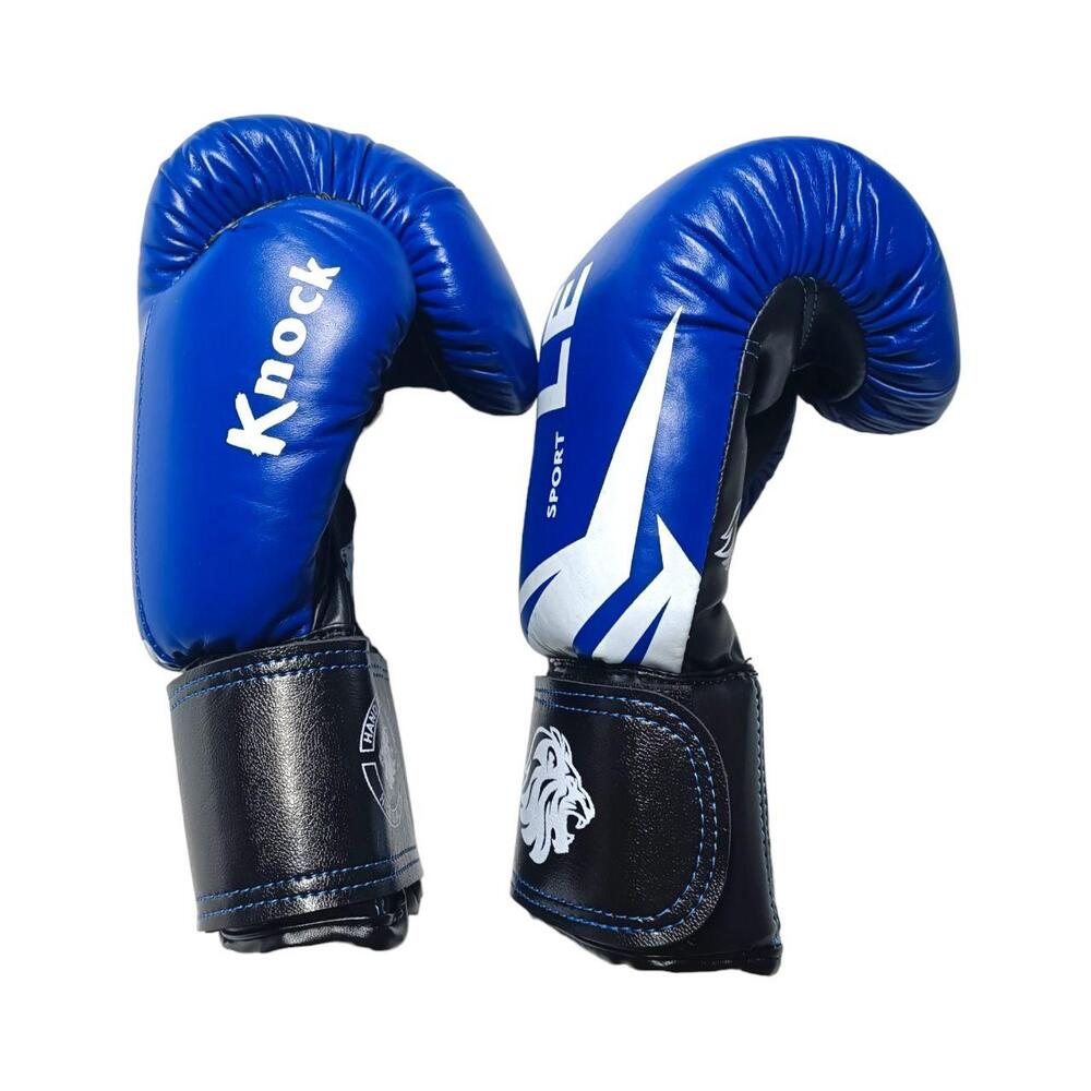 Боксерські рукавички LEV SPORT 8 oz комбіновані синьо-чорні