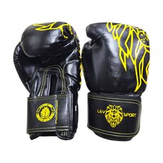 Боксерські рукавички LEV SPORT ТОП 12 oz стрейч чорні