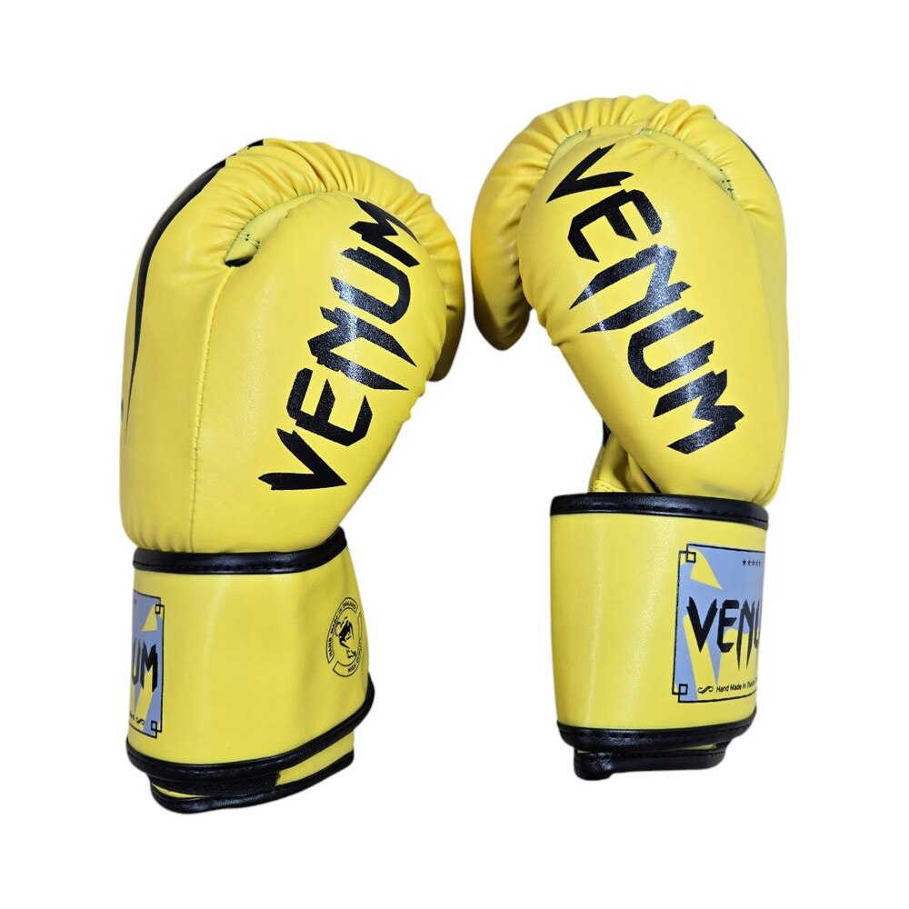 Боксерські рукавички VENUM 12 oz стрейч жовті