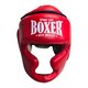 Шолом тренувальний з повним захистом BOXER NEW L шкіра червоний