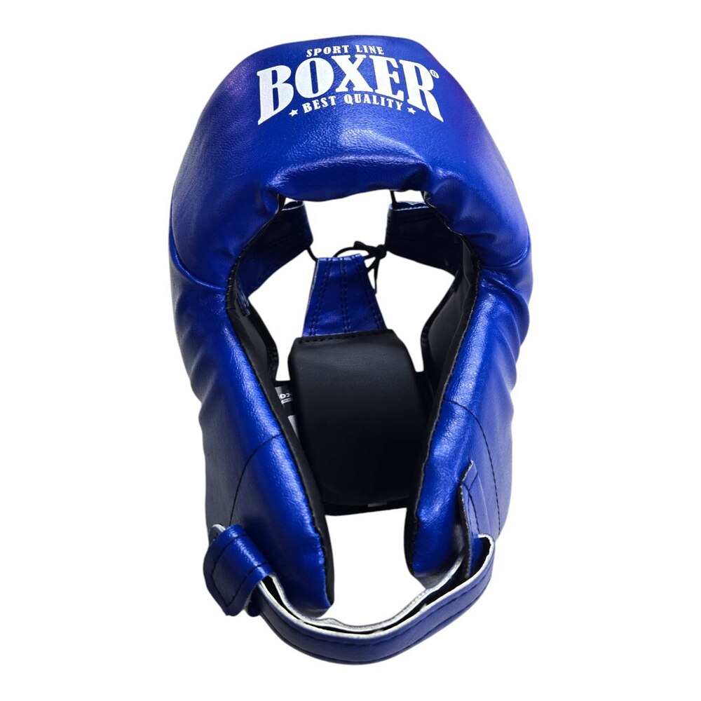 Шолом боксерський з відкритою маківкою BOXER NEW М вінілшкіряний синій