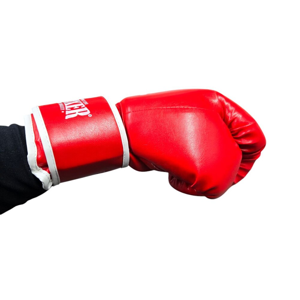 Боксерські рукавички BOXER NEW 12 оz вінілшкіряні ШИРОКИЙ МАНЖЕТ червоні