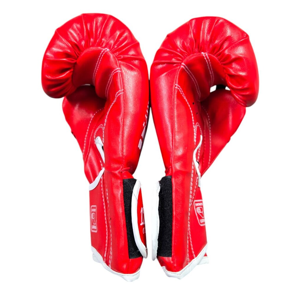 Боксерські рукавички BOXER NEW 12 оz вінілшкіряні ШИРОКИЙ МАНЖЕТ червоні