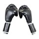 Боксерські рукавички BOXER NEW 12 оz вінілшкіряні ШИРОКИЙ МАНЖЕТ чорні