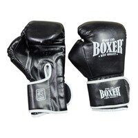 Боксерські рукавички BOXER NEW 12 оz вінілшкіряні ШИРОКИЙ МАНЖЕТ чорні