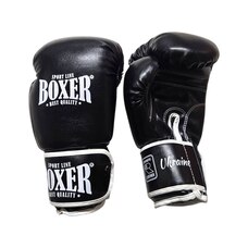Боксерські рукавички BOXER NEW 8 оz вінілшкіряні чорні