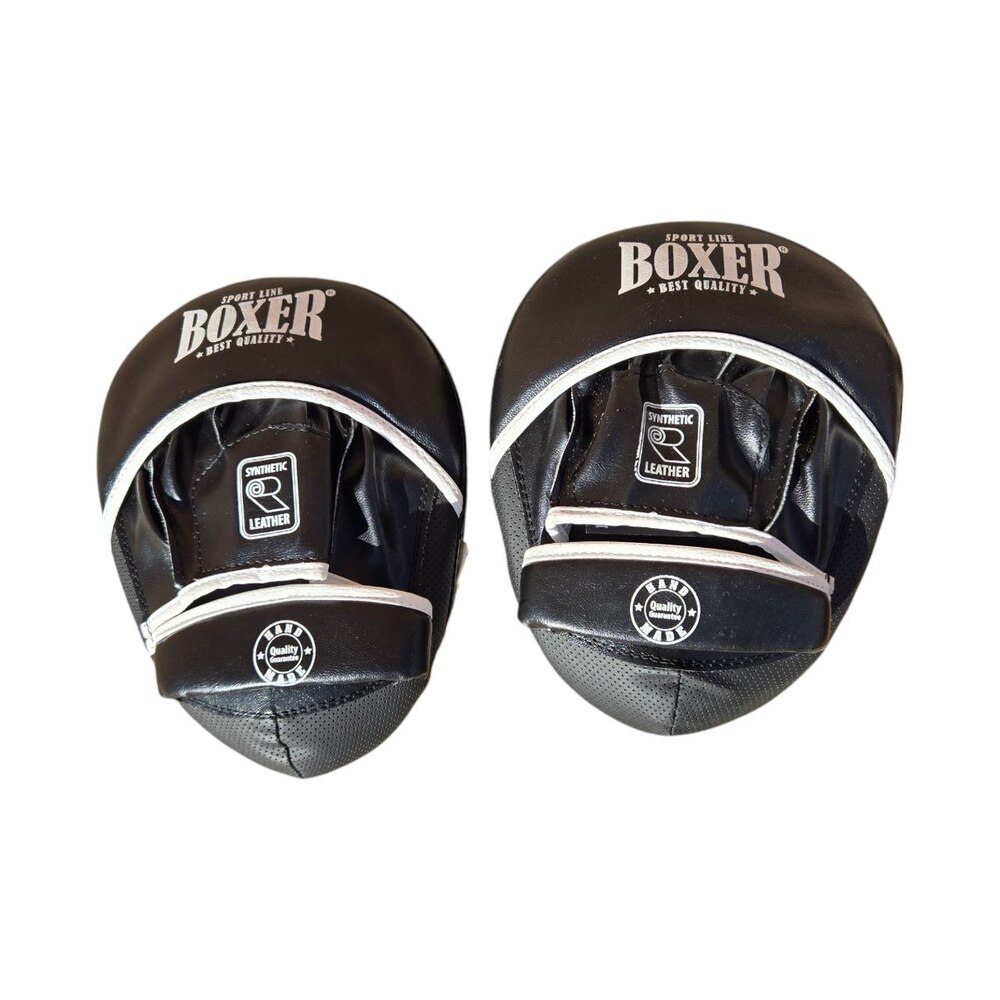 Лапи боксерські BOXER NEW ергономічні вінілшкіряні чорні