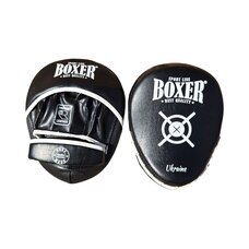 Лапи боксерські BOXER NEW ергономічні вінілшкіряні чорні