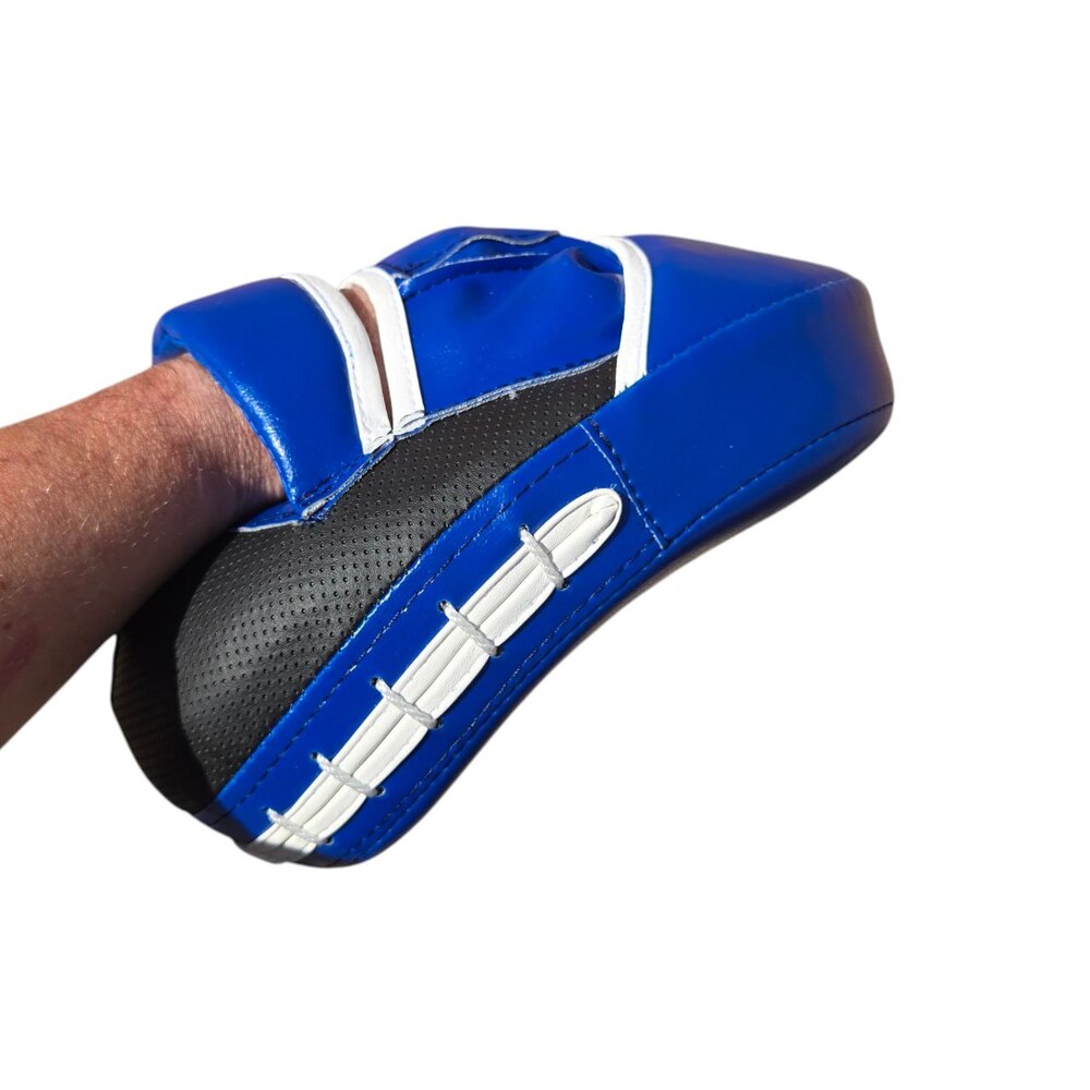 Лапи боксерські BOXER NEW ергономічні вінілшкіряні сині