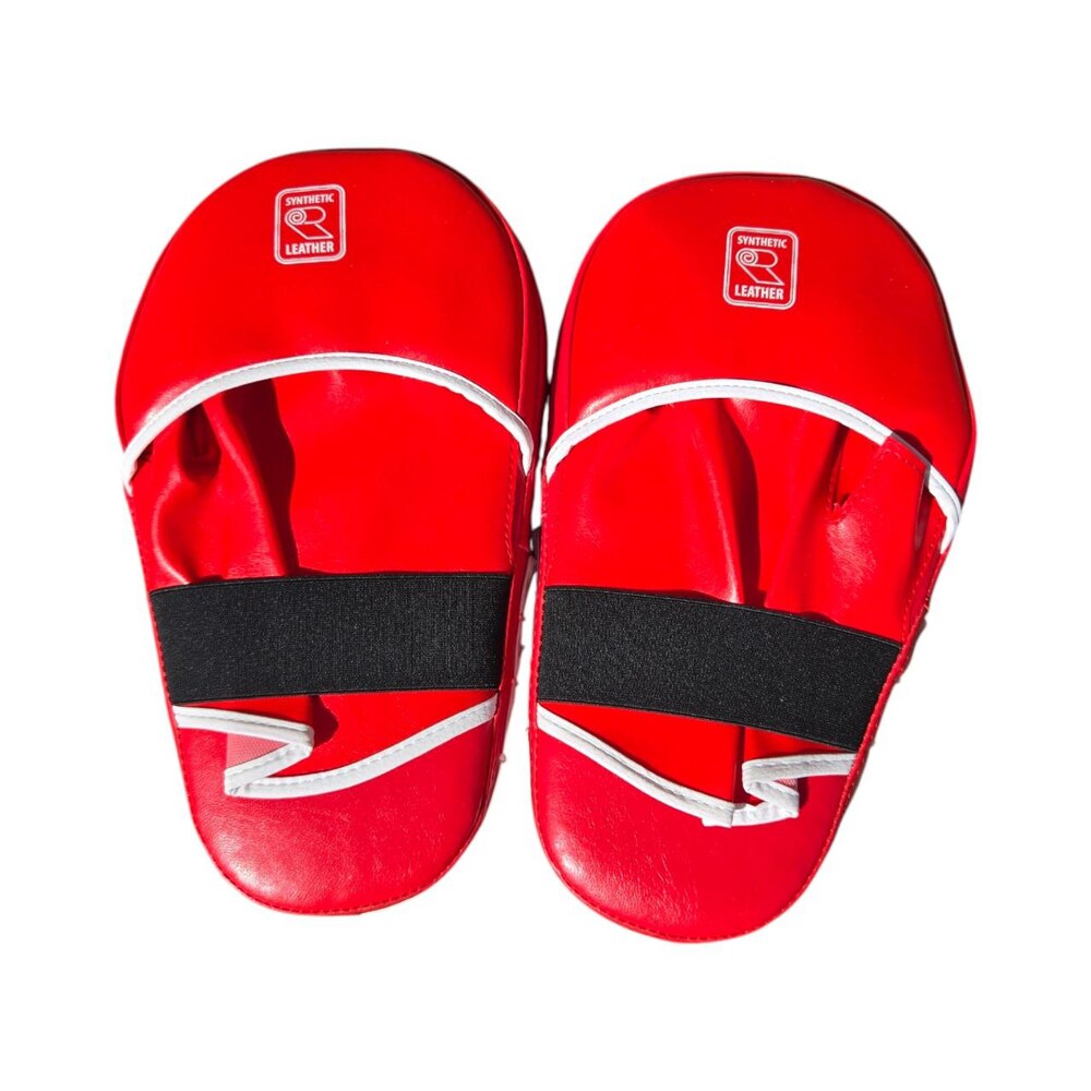 Лапи боксерські BOXER NEW прямі вінілшкіряні червоні