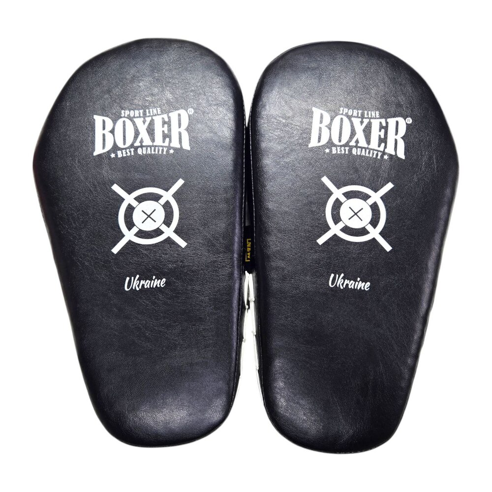 Лапи кікбоксерські BOXER NEW L прямі вінілшкіряні чорні