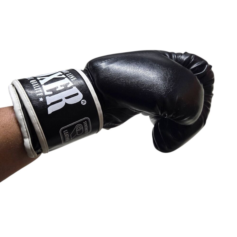 Боксерські рукавички BOXER NEW 16 оz вінілшкіряні чорні