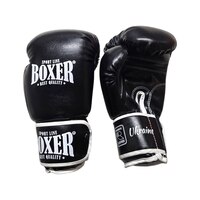 Боксерські рукавички BOXER NEW 16 оz вінілшкіряні чорні