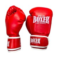 Боксерские перчатки BOXER NEW 14 оz кожвинил красные