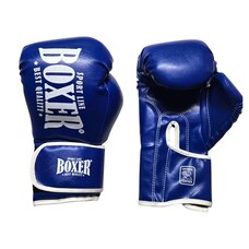 Боксерські рукавички BOXER NEW 6 оz вінілшкіряні сині