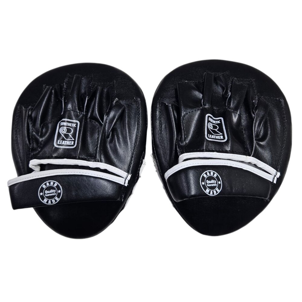 Лапи боксерські BOXER NEW гнуті вінілшкіряні чорні