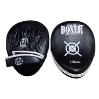 Лапи боксерські BOXER NEW гнуті вінілшкіряні чорні