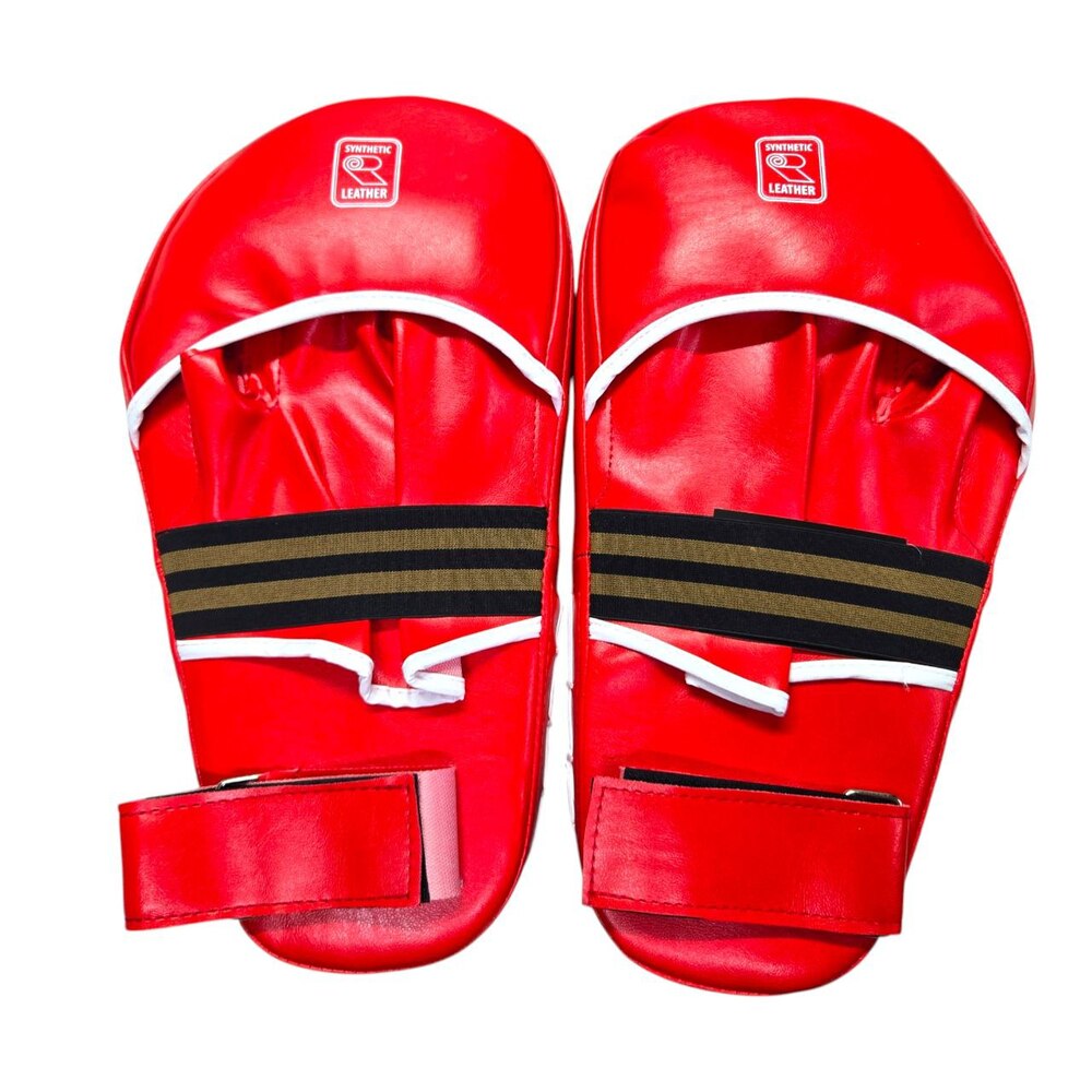 Лапи кікбоксерські BOXER NEW L прямі вінілшкіряні червоні