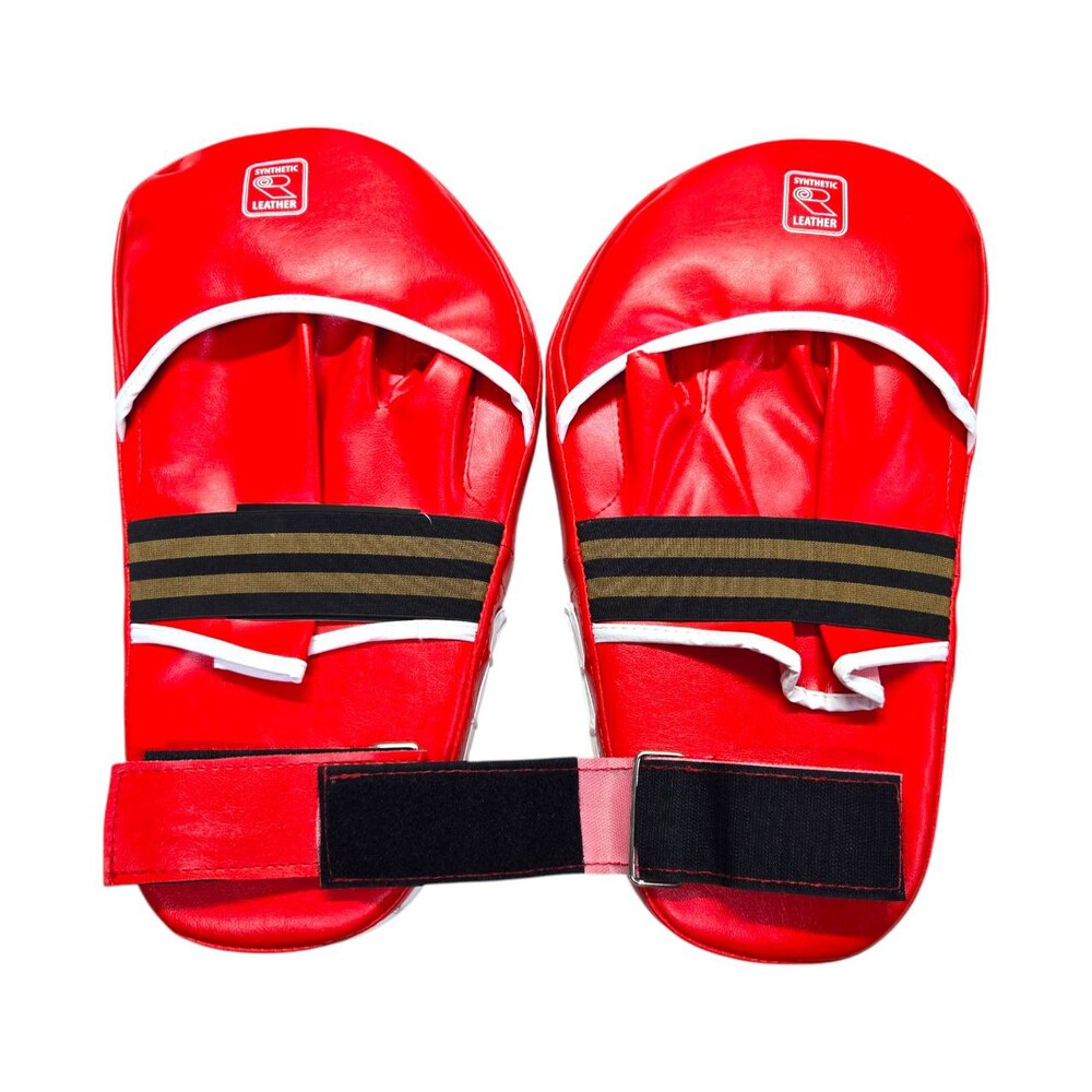 Лапи кікбоксерські BOXER NEW L прямі вінілшкіряні червоні