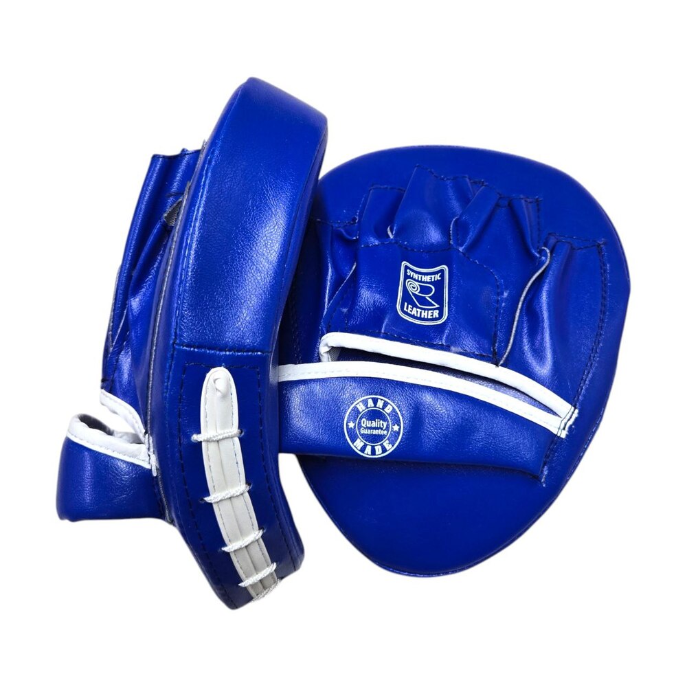 Лапи боксерські BOXER NEW гнуті вінілшкіряні сині
