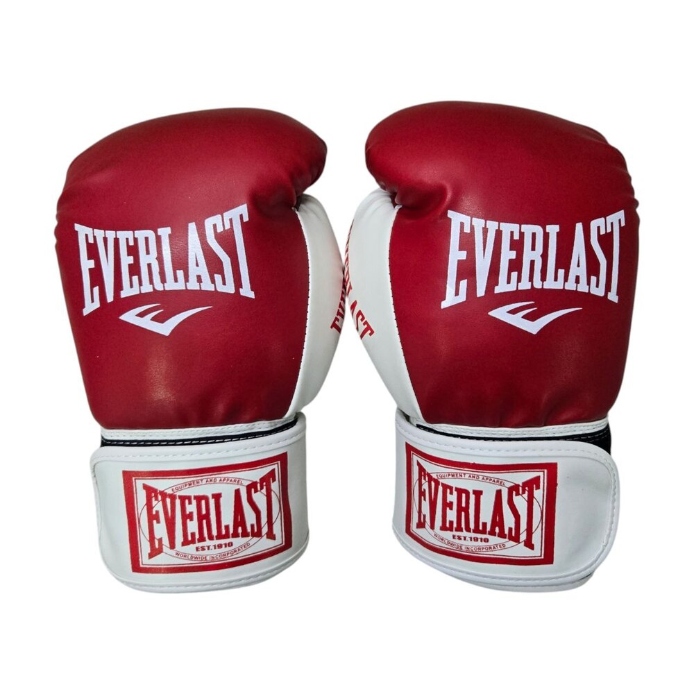 Боксерські рукавички EVERLAST 8 oz стрейч червоно-білі
