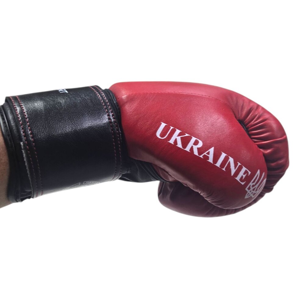 Боксерські рукавички LEV SPORT ТОП 12 oz шкіра червоні