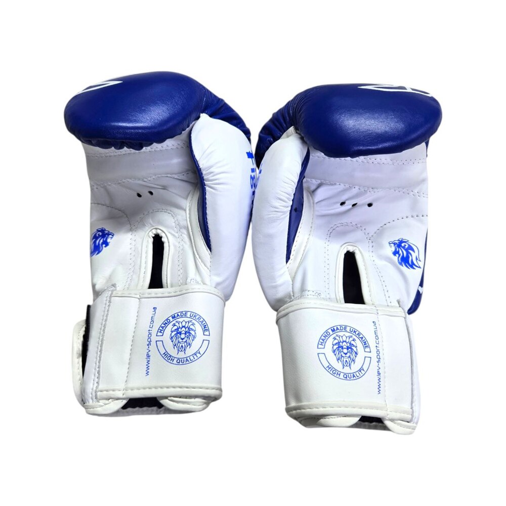 Боксерські рукавички LEV SPORT ТОП 12 oz шкіра сині