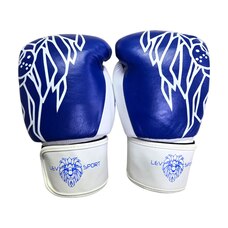 Боксерські рукавички LEV SPORT ТОП 12 oz шкіра сині