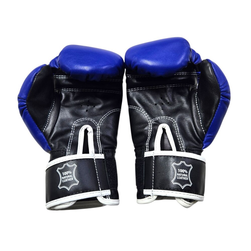 Боксерські рукавички BOXER NEW 14 оz шкіра сині