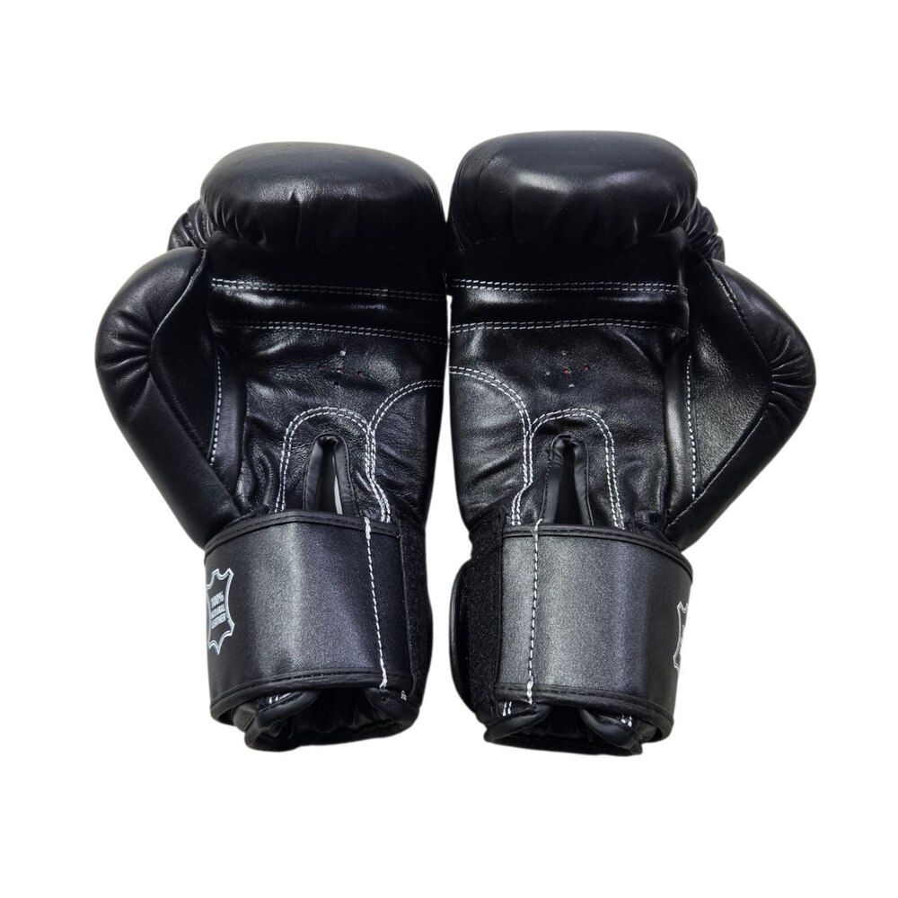 Боксерські рукавички BOXER NEW 16 оz шкіра чорні